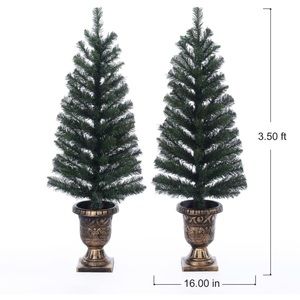 Set of two 3.5’ christmas trees pre-lit